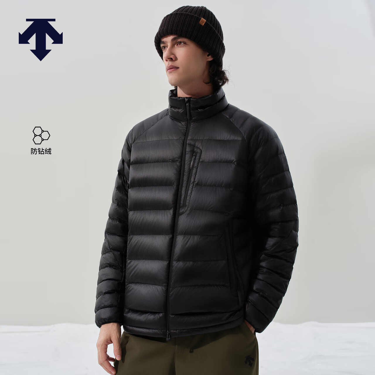 迪桑特（DESCENTE）DESCENTE迪桑特SNOWBOARD STYLE男女同款PERTEX防钻绒羽绒服 BK-黑色 L (175/96A)