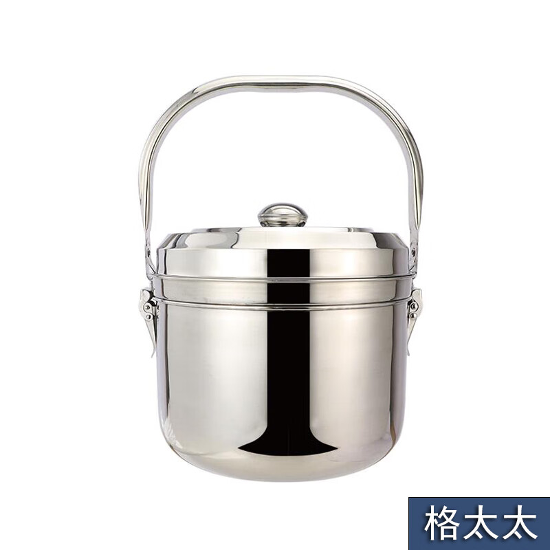 格太太304不锈钢加厚节能锅汤蒸锅焖烧锅保温锅炖肉煮粥熄停免火再煮锅 普通款6.8L本色无赠品 25cm