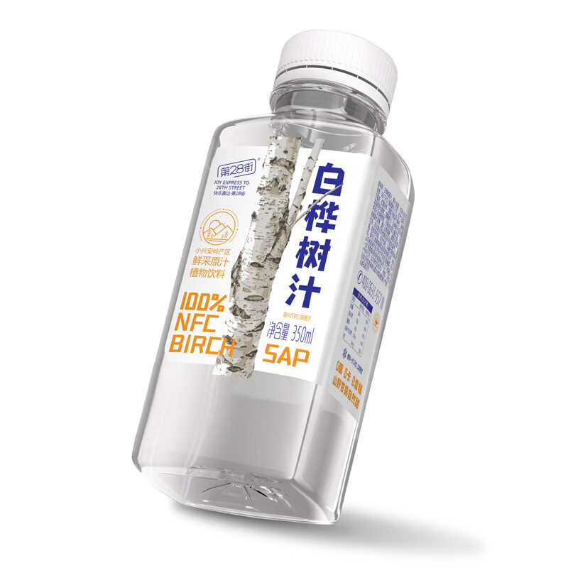 第28街100%白桦树汁NFC原汁原液天然小兴安岭植物饮料0卡脂肪无糖果蔬汁 100%白桦树汁（尝鲜）6瓶