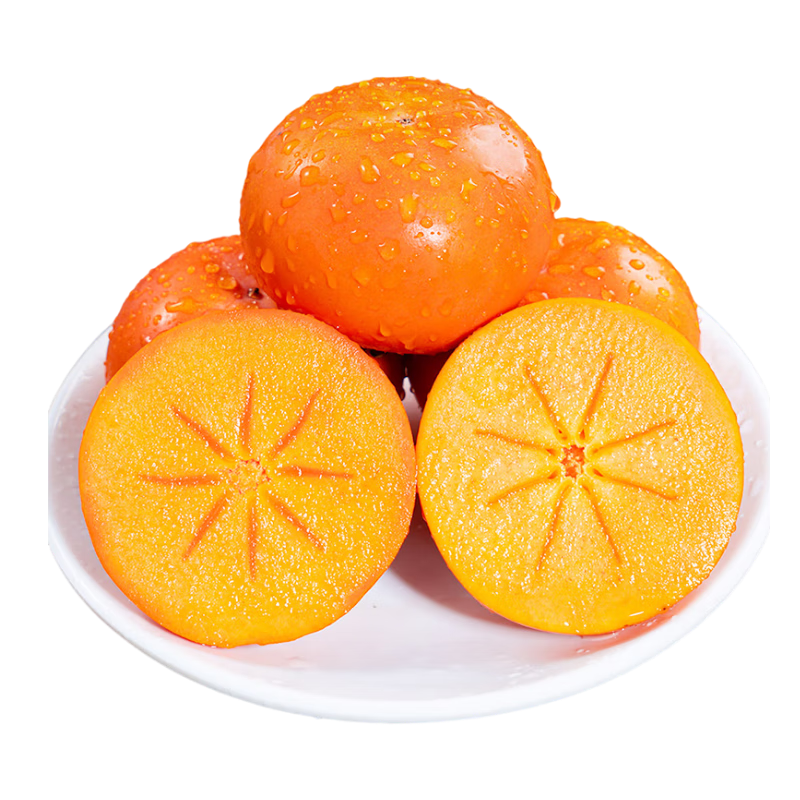 京鲜生 阳丰脆甜柿 净重8.5-9斤单果130g+  水果源头直发包邮