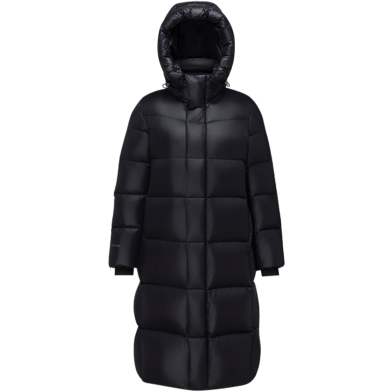 波司登（BOSIDENG）25新款羽绒服男女情侣同款90绒鹅绒长款泡芙连帽冬外套B250243130 幻夜黑-自然光-高品质 M 165/88A 体重约115-135斤