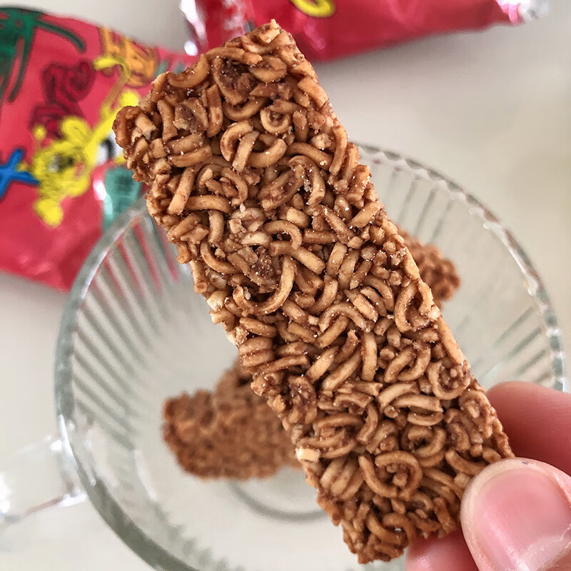 食芳溢龙丰金丝酥干脆面巧克力味老款老牌子8090后干吃面7080年代零食