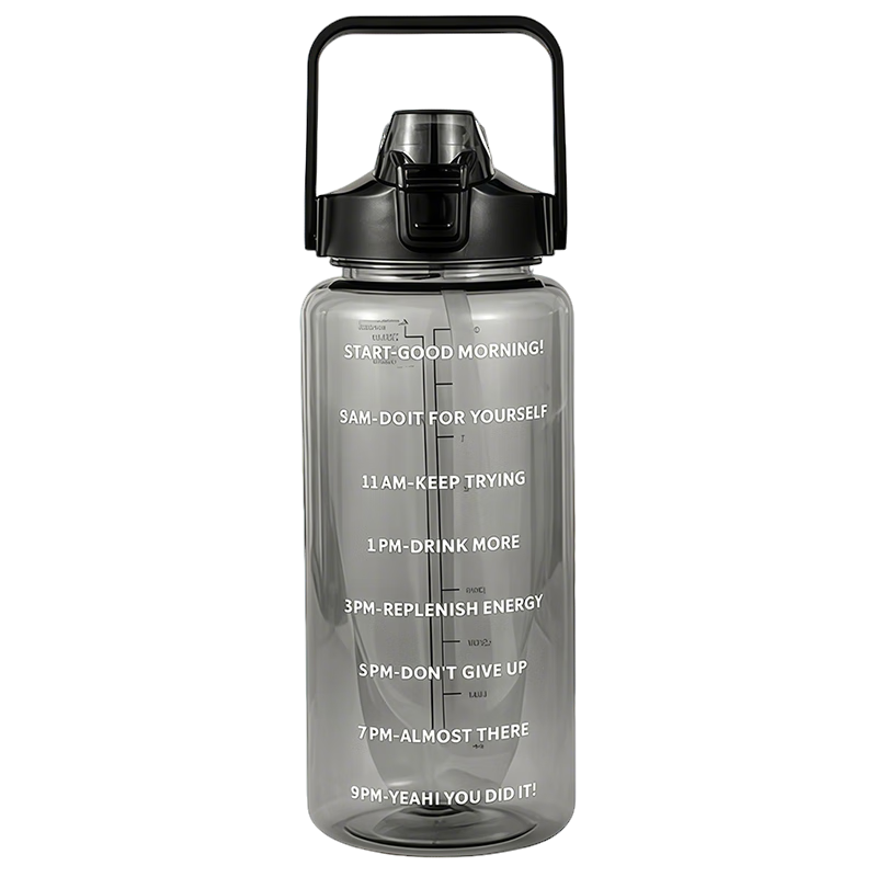 億嘉（IJARL） 塑料杯戶(hù)外大容量運動(dòng)水杯男女塑料杯子學(xué)生健身水壺隨手杯 2升