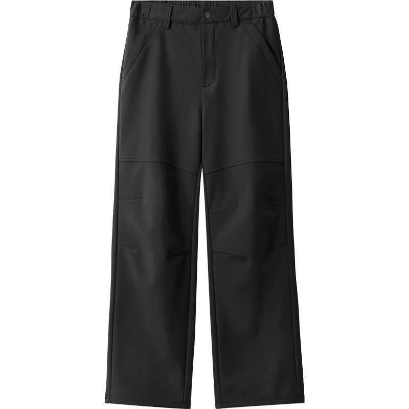 駱駝（CAMEL）加絨工裝女褲防風(fēng)防水傘兵軟殼休閑褲 C25CAYL6021 幻影黑 XS