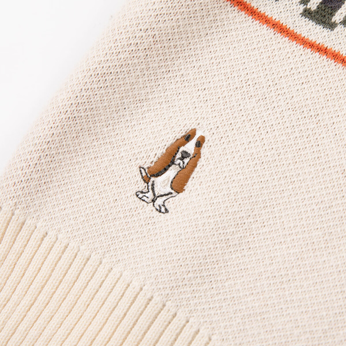 暇步士（Hush Puppies）童装儿童男女大童2025冬季新款圣诞节日系列童趣小鹿套头舒适线衣 奶油色 140 cm