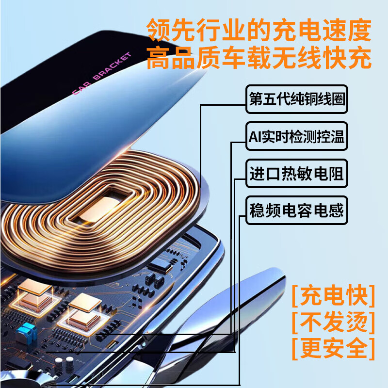 晋御滋适用于宝马手机支架车载无线充电5系3系6系GT7系X1X3X5X6导航支架 宝马专用【自动感应+无线充电升级款】 24-26款宝马5系/i5