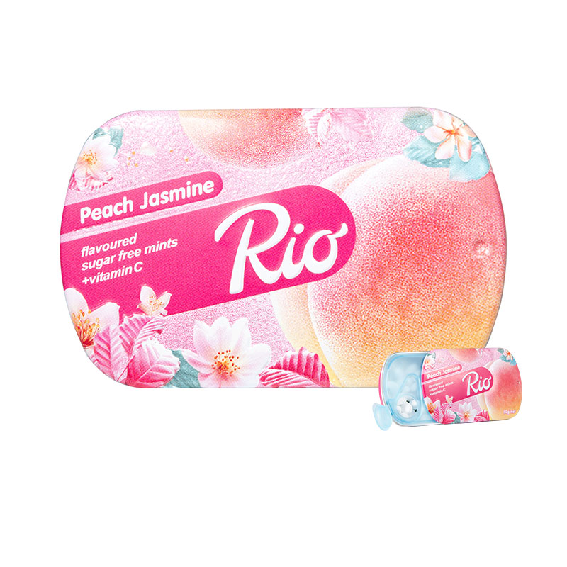 Rio 无糖薄荷糖 茉莉香桃味 14g 清新口气 口香糖 休闲零食 糖果