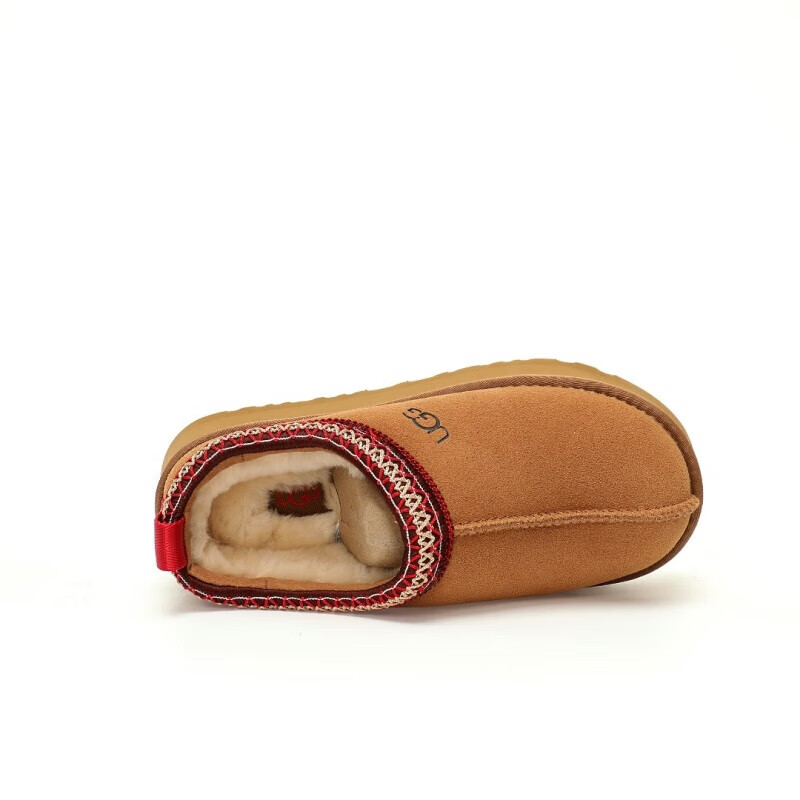 UGG EVERSHEEPSKINSUGG秋冬季女士休闲舒适厚底Tazz塔茨乐福鞋一脚蹬懒人毛毛鞋 黑色 加绒 40