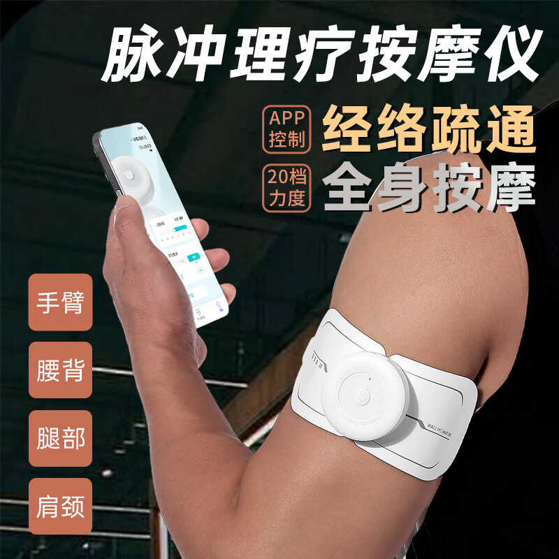 飞脉家用理疗仪脉冲电疗仪按摩器贴中低频颈椎腰部背部经络疏通 脉冲理疗仪丨主机*1+双驱贴片*3+四驱贴片*3