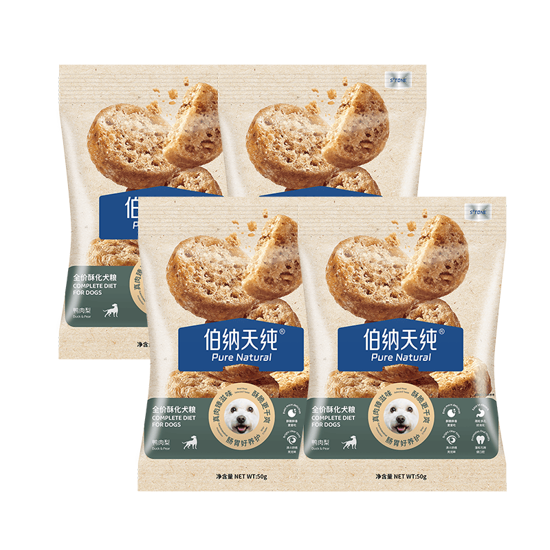 伯纳天纯至酥系列全价酥化犬粮鸭肉梨试吃装50g*4/组