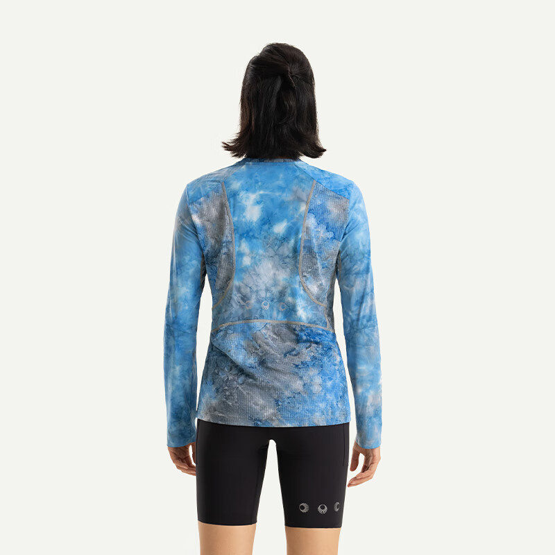 ULTRA GEAR透气散热双层扎染男女户外训练防晒跑步长袖T恤 | 优极UltraGear 量子灰域（女款） 2XL