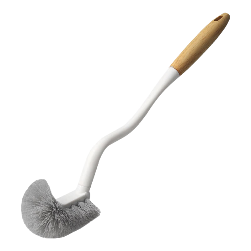 洋臣日式木柄马桶刷无死角长柄洁厕刷卫生间家用清洁刷耐用马桶刷子 日式木手柄半球马桶刷