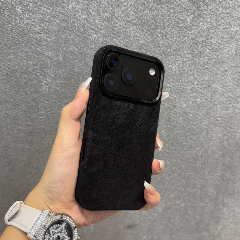 倍思创适用iPhone17ProMax法兰绒磁吸手机壳苹果16全包防摔17 Air保护套不沾指纹 红色【磁吸】 iPhone12
