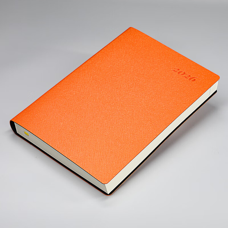 记忆印象 2026年效率手册365天A5日程本 每日计划 记事本B5每天一页计划本笔记本子文具定制logo A5熔岩橙