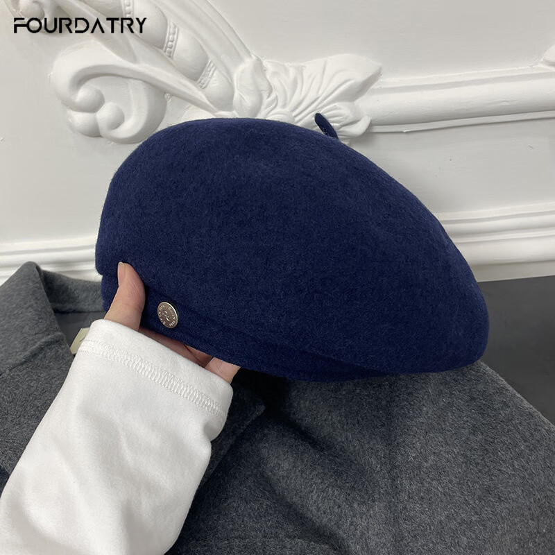 FOURDATRY��ë�ش�ͷΧ����ñ��Ů���ﶬ���¿����������С��ů�� ��ñ C3418Բ��Sin18��ë����ñ ���� M(56-58cm)