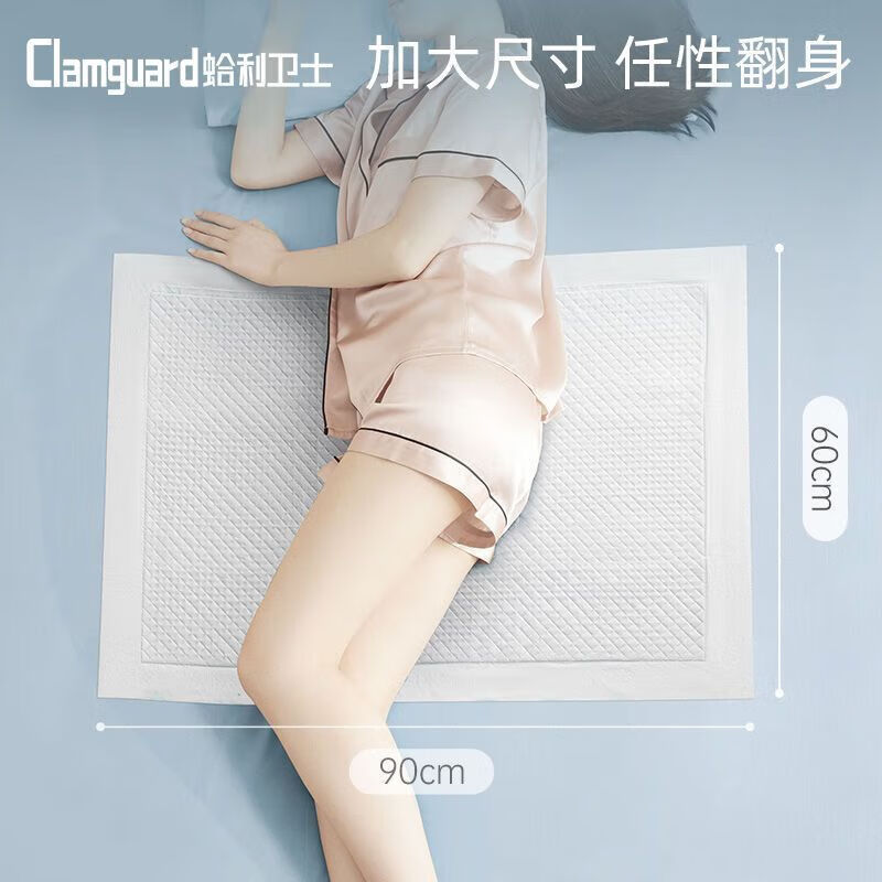 蛤利卫士成人医用护理垫老人护理垫60*90cm孕妇产褥垫 一次性卧床隔尿垫 加厚型护理垫5包