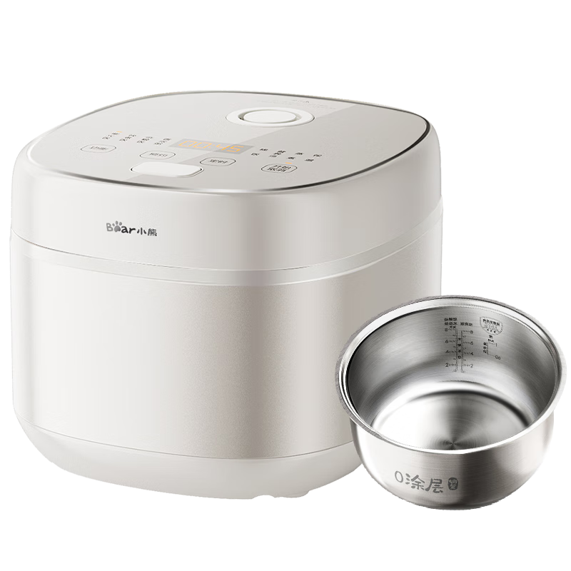 小熊（Bear）电饭煲 电饭锅 家用0涂层2-3人健康316L不锈钢内胆 特色柴火饭杂粮饭多功能米饭锅3L DFB-E30V5