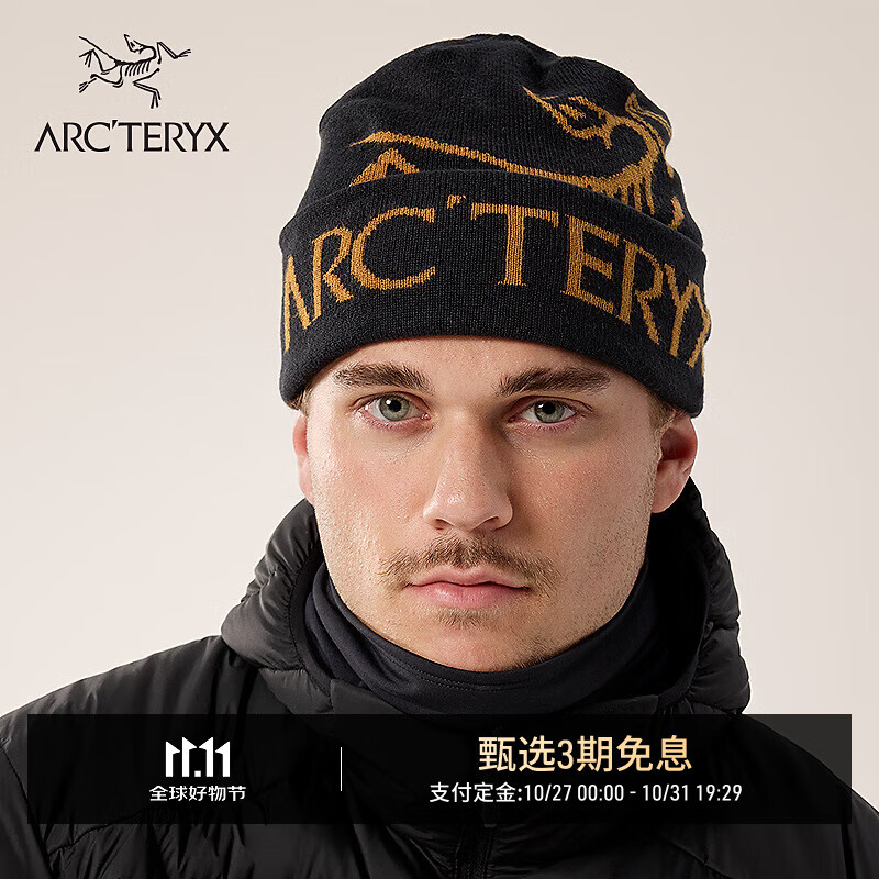 ARC&#039;TERYX始祖鸟 BIRD WORD TOQUE 男女同款 绒线帽 24K BLACK/黑色 均码