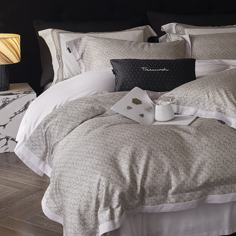 LEELAND礼澜家纺 100支天丝棉磨毛数码印花四件套秋冬天加厚保暖床品套件 乐缇 1.5/1.8米 床单款 /被套200*230cm