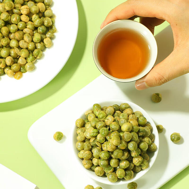 味滋源蒜香青豆袋装坚果炒货特产小吃休闲零食品怀旧美食下酒菜 120g/袋 2袋装
