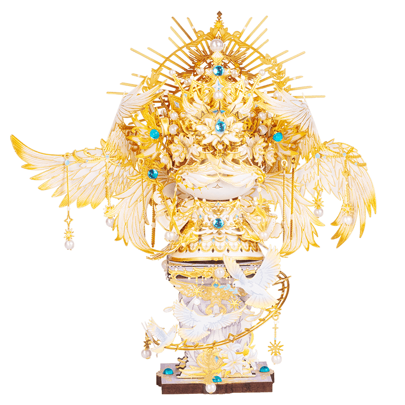 藝模藝模喵之城天使貓咪 3D立體拼圖金屬拼裝模型玩具擺件手工DIY禮物