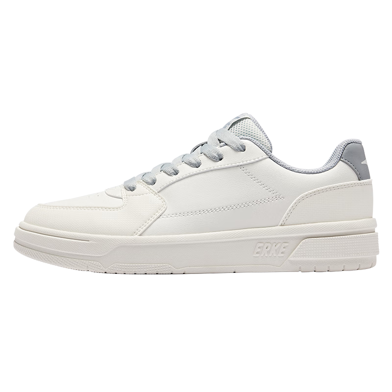 鸿星尔克板鞋冬季新款男鞋经典小白鞋休闲鞋厚底增高滑板鞋百搭运动鞋子男 微晶白/月石灰 41