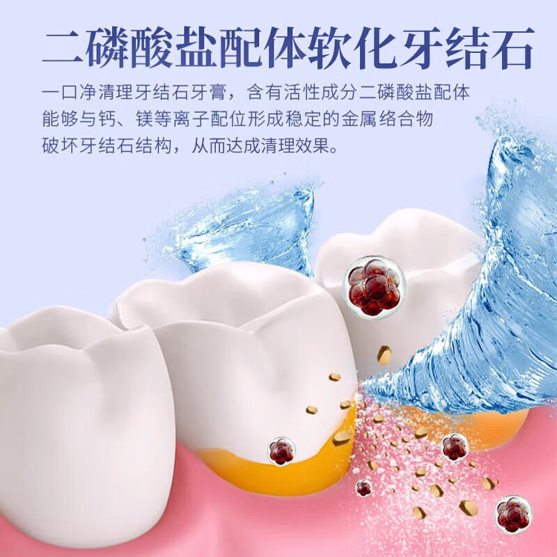 一口净（WholeClean）去牙结石牙膏溶解牙石速效专用去除渍清理牙垢去黄美白烟渍成年人 【旅行装】30克*2支