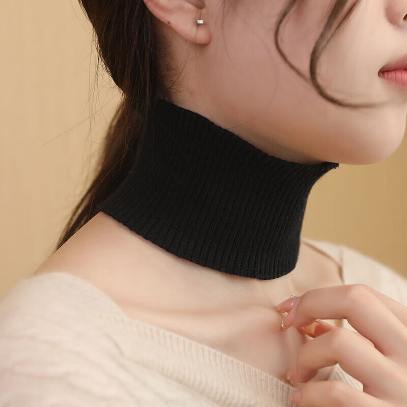 通用纯棉护颈脖套 小围脖男女春季空调房护脖防寒护颈纹月子保暖脖套 浅灰色