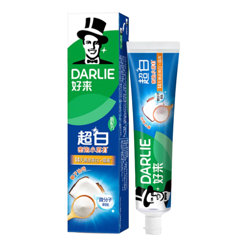 DARLIE好来(原黑人)牙膏 实惠装双重薄荷清新口气 密泡小苏打 190g*1支