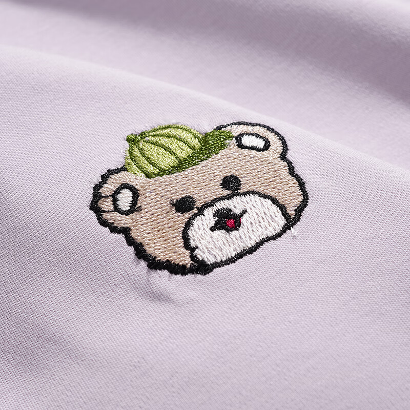 芬腾睡衣女【100%纯棉】2025秋冬新款长袖睡衣女士休闲松弛家居服套装 紫色 L