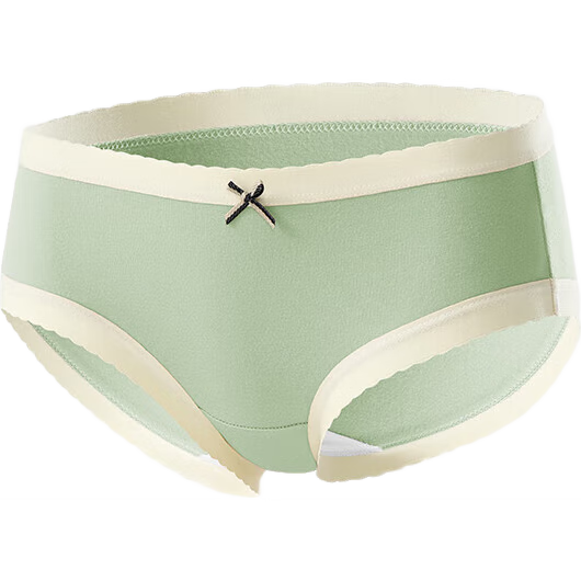 【线下门店同款】CariaKnar 新疆棉女士内裤女抑菌裆少女透气无痕 嫩绿 1条 M 80-100斤