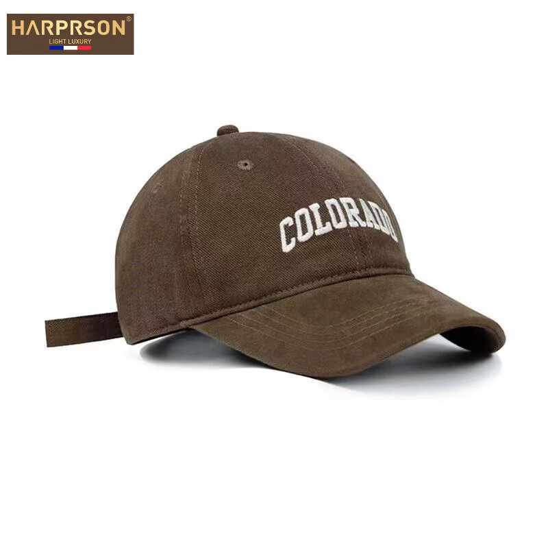 汉珀森 HARPRSON男女同款棒球帽2025新款帽子大头围深顶宽帽时尚百搭鸭舌帽 咖啡色 54-62cm【可调节/显脸小】 京东折扣/优惠券