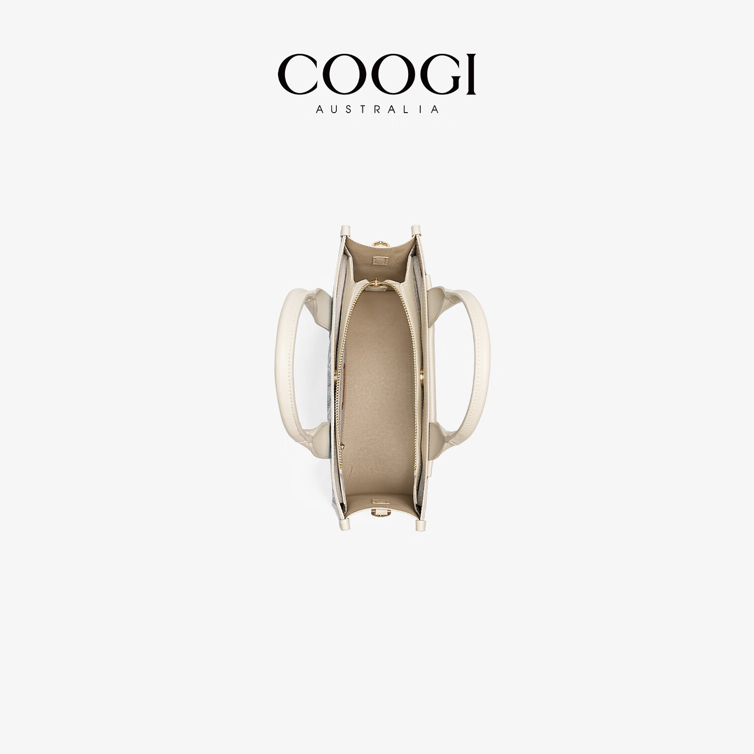 COOGI包包女包奢侈品2026新款单肩斜挎包托特包情人节礼物送女友老婆 蓝色 30*12*23.5CM