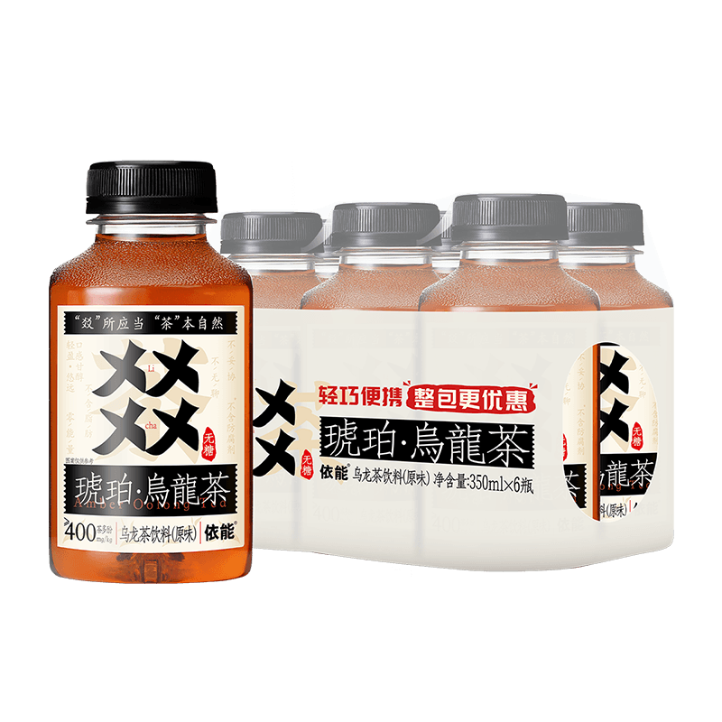 依能㸚茶乌龙茶饮料特级茶叶肉桂无糖0能量0脂350ml*6瓶/24瓶 6瓶