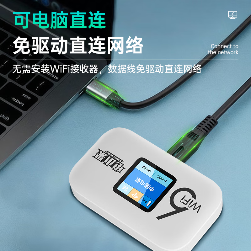 电小果随身带随身wifi移动新款租房工地宿舍户外便携无线直播上网路由器 【京仓次日达】彩屏显示+双网切换+单月充值