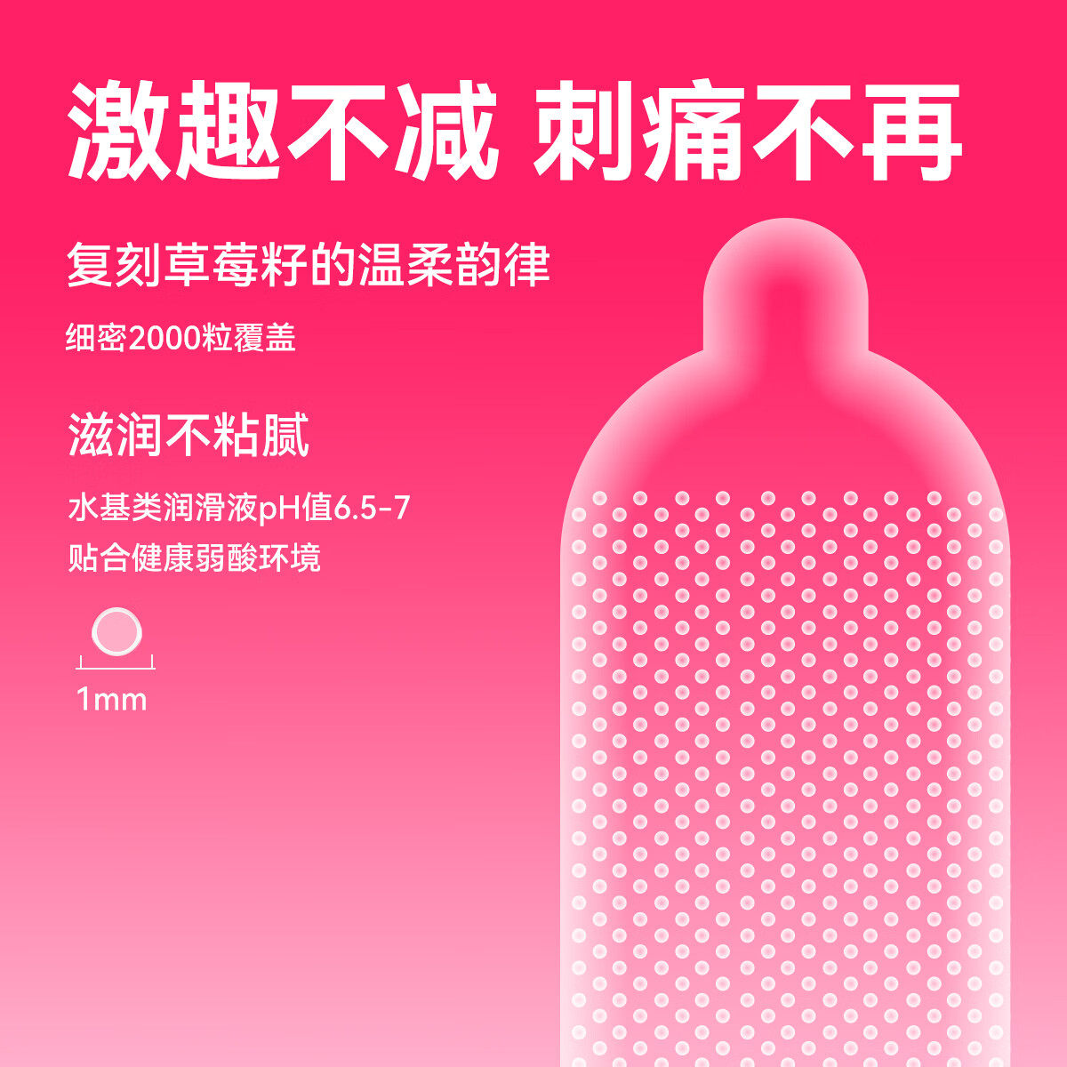 羽感突突莓避孕套2000颗粒水溶玻尿酸女生情趣颗粒安全套官方正品  【情趣升级高潮】13只：突突莓10只+突突莓3只