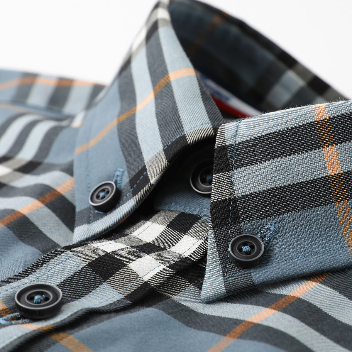 Navigare意大利小帆船时尚格纹色织衬衫男2025春秋季弹力舒适休闲简约衬衣 翠绿/灰 3XL