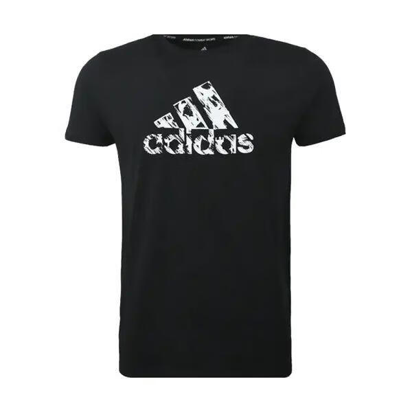 阿迪达斯（adidas）男子透气舒适圆领休闲运动短袖T恤 L码