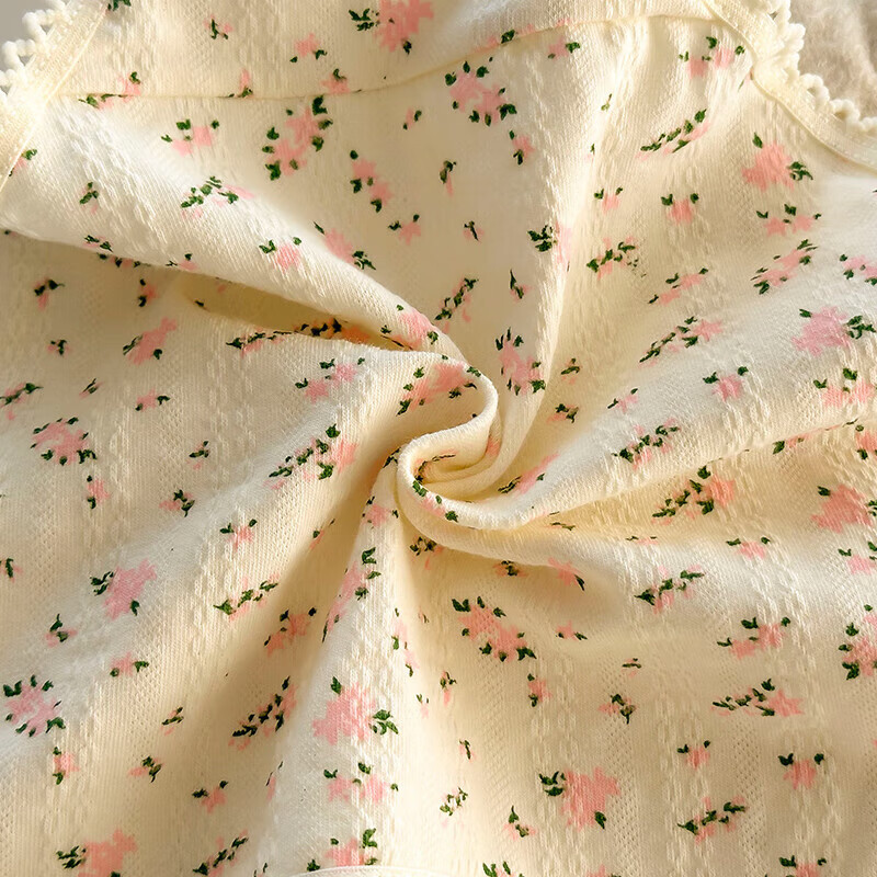 宜而爽纯棉花朵女士内裤7A抗菌新款透气三角提臀式底裤 2黄小花+2五角星+2黄大花+1粉色 7条 L (95-120斤)