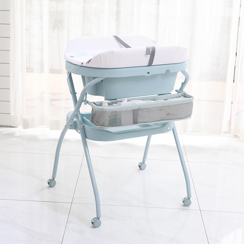 sweeby史威比尿布台婴儿理台洗澡台宝宝换尿布洗澡盆一体带浴盆 小鹿