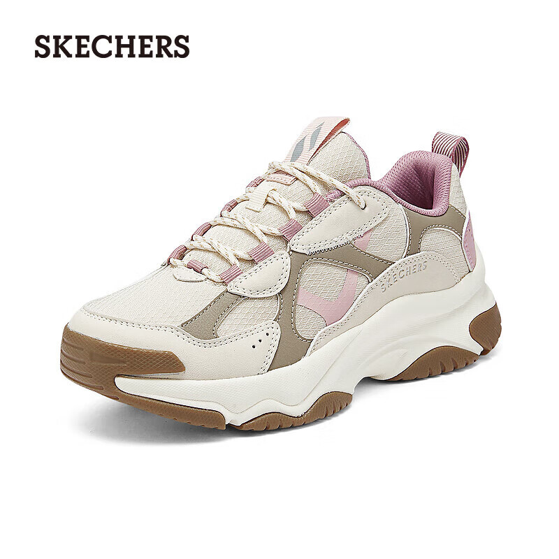 斯凯奇（Skechers）女鞋城市户外风绑带时尚运动鞋177600 自然色/多彩色/NTMT 37