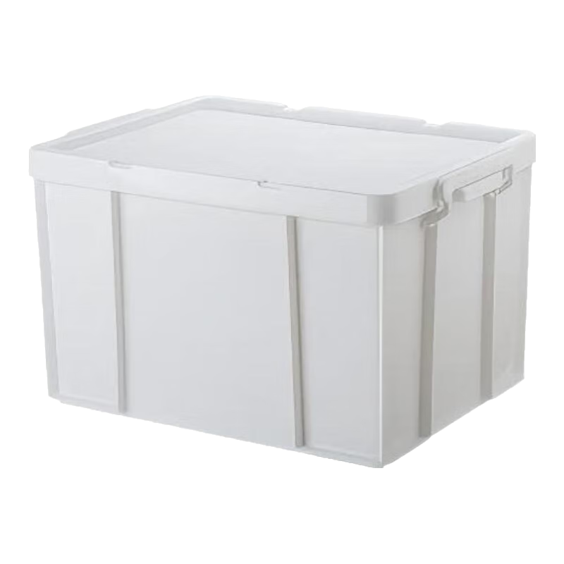 天馬收納箱大號加厚直角透明儲物箱塑料收藏箱子車載整理箱勞克斯 530L【39*53*32cm】白色 1個裝