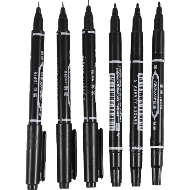 С˫ͷ�Ǻű� Сͷ��ݱ��ˮ��ѧ�������滭���߱ʰ칫��Ʒ ˮ��С˫ͷ5֧ ��ɫ 4.9Ԫ