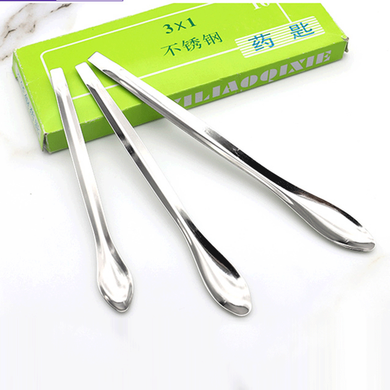 盼实验室不锈钢药匙单头双头微量取样勺3*1称量勺 16 18 20 22cm 125