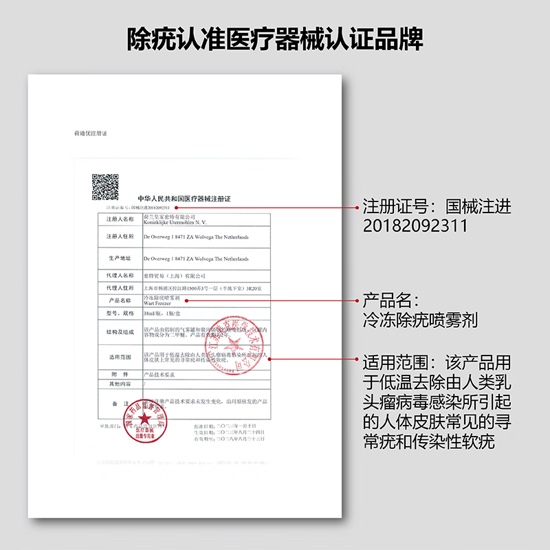 荷迪优液氮冷冻祛疣去疣喷雾剂去除疣体药膏扁平疣丝状疣跖疣疣体脱落膏 2瓶【40颗左右软疣】可洗澡