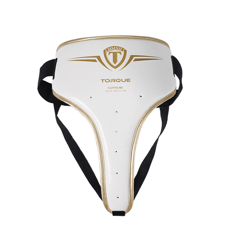 TORQUE護(hù)襠女童散打訓(xùn)練跆拳道護(hù)具泰拳搏擊拳擊護(hù)襠兒童小孩拳擊 白金色 M