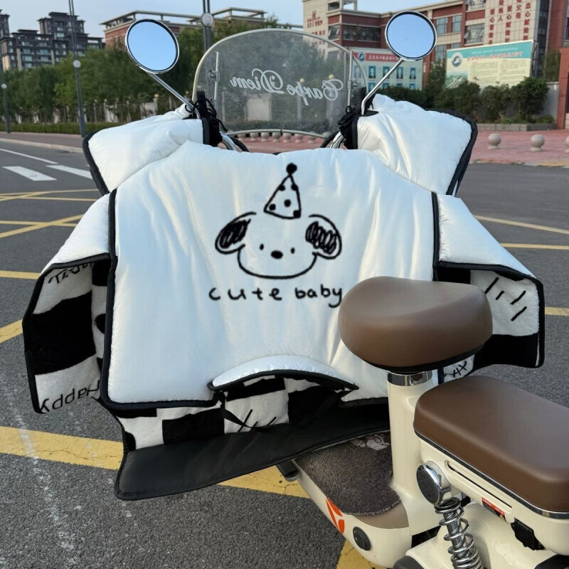 2025新款冬季挡风被电动车挡风被冬季加绒加厚保暖新款防水摩托车 普通款_【通风夏季款随机发】