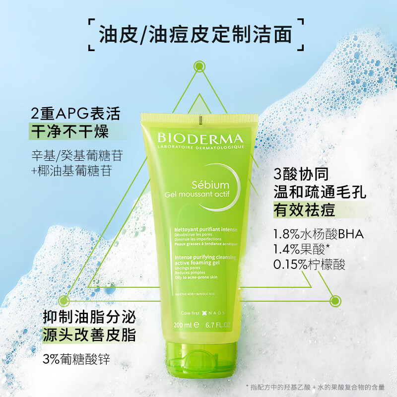 BIODERMA【达人专享】毛修控油乳隐匿毛孔控油哑光妆前乳收敛毛孔油皮乳液 200ml