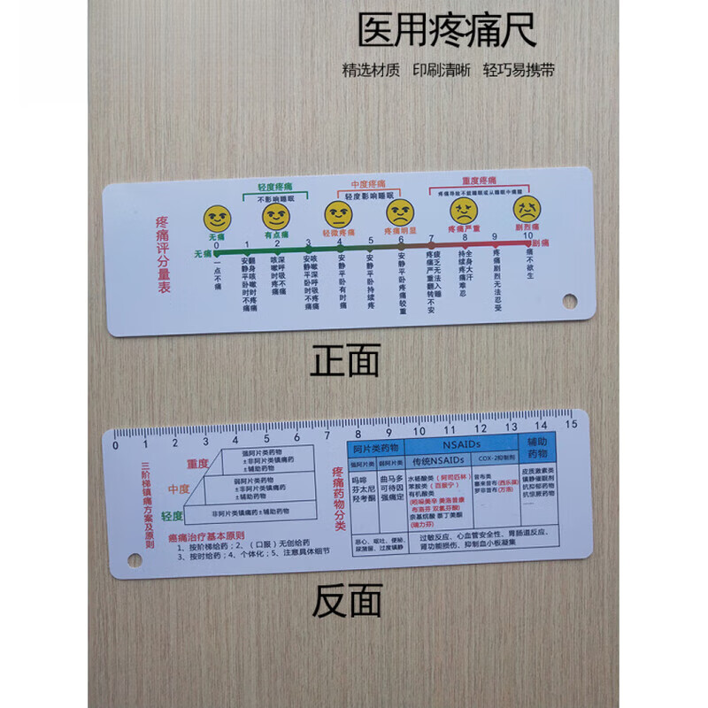 款6现货医用疼痛评估尺nrs数字疼痛分级法疼痛评估表vas评分脸谱 现货