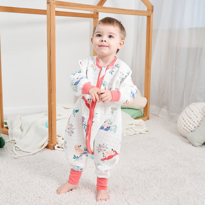 甜蜜礼物分腿睡袋单层新款春夏秋冬季四季款防踢被幼儿童男女宝宝睡袋 春秋18-24【空气层三拉头】喜鹊 90码(身高80-95CM)12-24个月